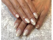 ガーデン ヘア&エステ&ネイル Garden/ホワイトミラーネイル