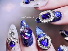 アール(R’)/ブルーマグネット×キラキラnail