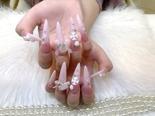 クイーンネイル 新宿(Queen nail)/長さ出し　デザイン放題