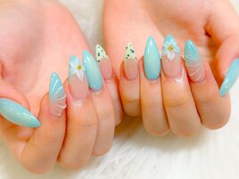 フラワー海ネイル