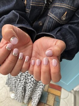 ネイルズビー 国府店(Nail's be)/ミラーフレンチネイル