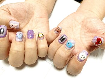 スーン(S∞N)/BTS３Dネイル