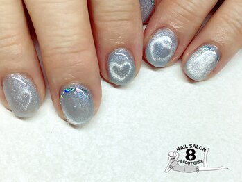 ネイルエイト 新百合ヶ丘(nail8)/ハートが浮かぶマグネットネイル