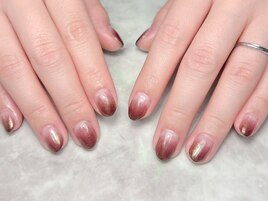 ブラウンラメグラデーション