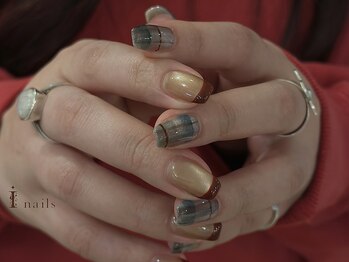 チェック柄マグネットフレンチ