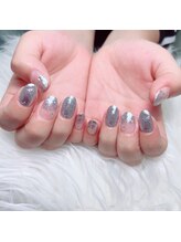 アートネイル ギャラリー(Art nail Gallery)/うるうる輝くブルーラメネイル