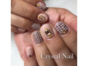 クリスタルネイル ボンベルタ橘店(CRYSTAL NAIL)/ツイード×ニット