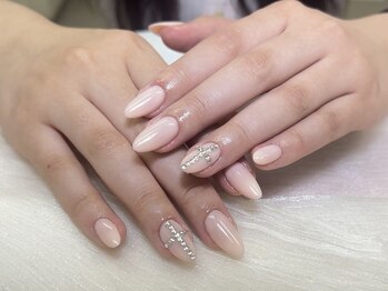 ピピーネイルズ 新宿(PIPPY NAILS)/チップ長さだし/ワンカラー
