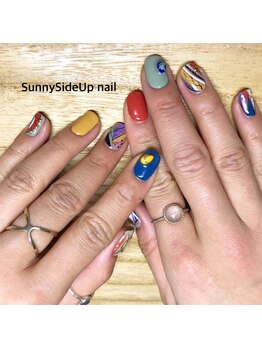 サニーサイドアップ ネイル(Sunny SideUp nail)/modern retro pop art.