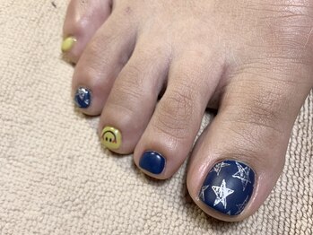 ネイルサロン プール ヴー(Nail Salon Pour Vous)/【フット定額】可愛い星ネイル