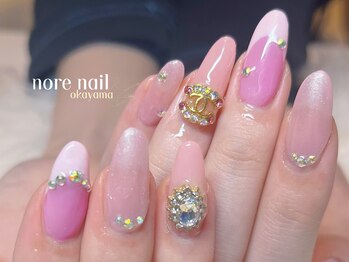 ノレネイル(nore nail)/ピンクのプリンセスネイル
