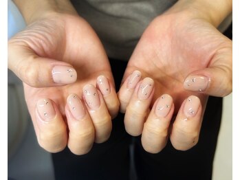 ネスレ ネイル(NESTLE NAIL)/ストーン付きワンカラーネイル