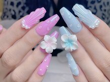 ネイルプリンセス(Nail Princess)/ハイビスカスネイル