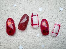 ネイルサロン ロゼプリュム/バレンタインネイル