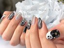 ブラックハロウィンネイル★