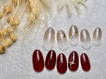 グラデーション×ワンカラー