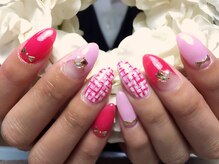 リリーヘブン(LILY HEAVEN)/可愛いツイードネイル