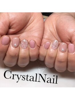 クリスタルネイル ボンベルタ橘店(CRYSTAL NAIL)/ツイードネイル