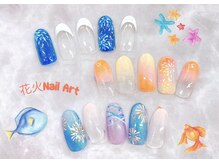 ネイルサロン きらら 藤沢本店/花火ネイルデザイン