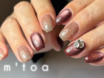 ムートア(m'toa)の写真/【1席のみの完全プライベートサロン】お爪の健康を考えたこだわりのケア&技術で、うっとり綺麗な指先に♪