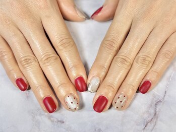 バレンタインネイル¥7700