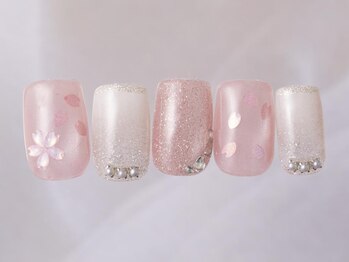 アイネイルズ 新宿店(I nails)/桜マグネットビジュー9480円