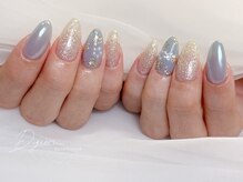 ディジューレ(Digeure)/キラキラフラワーネイル