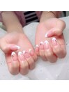 さくらんぼフレンチネイル