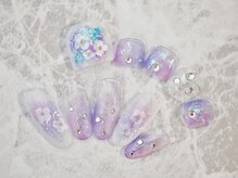 ラルネイル 大宮(Lull. nail)/ハンドとフットのお揃い風♪