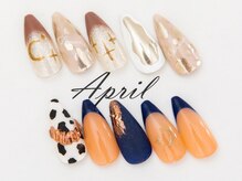 エイプリルプラス(April plus)/ニュアンス＆宇宙ネイル