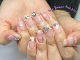 【自爪ネイル】チェックネイル