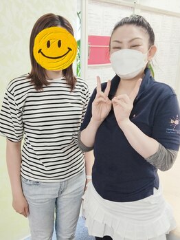 かおりビューティサロン/産後ママさんと一緒の写真