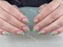 ココナッツネイル/ハートホログラムネイル