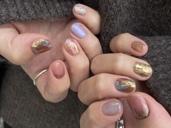 ネイルサロンキース(nail salon KIES)の写真/【持ち込み&こだわりアートやり放題¥9990】周りと被りたくない方に*こだわりぬいた自分だけのアートをGET☆
