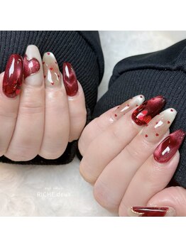 リッシュ ドゥ(RICHE deux)/ハートづくしバレンタインネイル