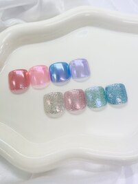 【フット】オーロラミラーネイル