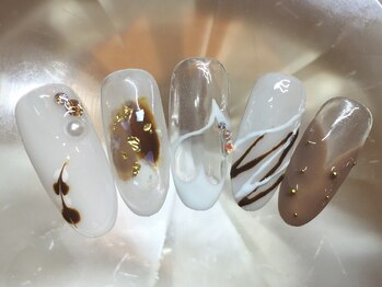 ラリュールネイル(L'Allure nail)/バレンタインチョコネイル¥8200