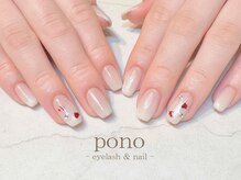 ポノ(pono)/ハートネイル/白グラデーション