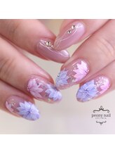 ピオニーネイル(peony nail)/2色のダリア
