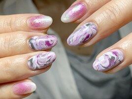 【定額】うるうるマーブルネイル
