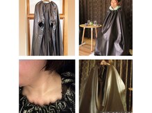 こだわりのマント。二重になって、芯から体を温めてくれます。