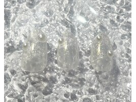 ラメグラデーション×パール