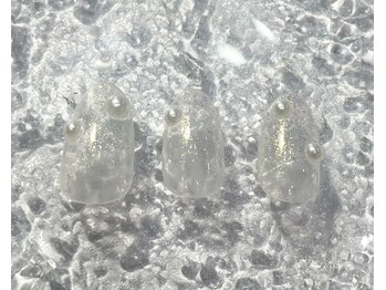 ミュウネイル(miu_nail)/ラメグラデーション×パール