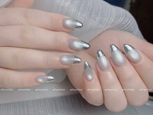 ピーチネイル 大塚(Peach Nail)/大人のカラーフレンチxミラー