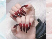 ピオミエルネイル 新宿(pio miel nail)/ワインレッド×ブラック