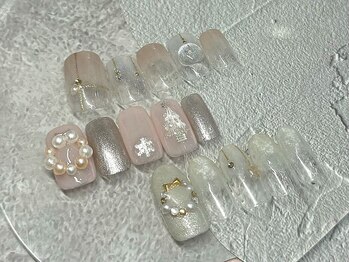 クリスマスネイル/リースアート