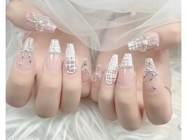 ツイードネイル、リボンネイル