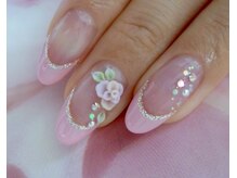 ネイルサロン ベビーピンク(Nail salon BABY PINK)/ベビーピンク☆3Dアート★
