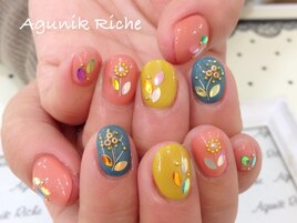 【ワイヤーフラワーネイル】