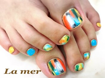 ラメール(La mer)/フット★タイダイネイル★8800円
